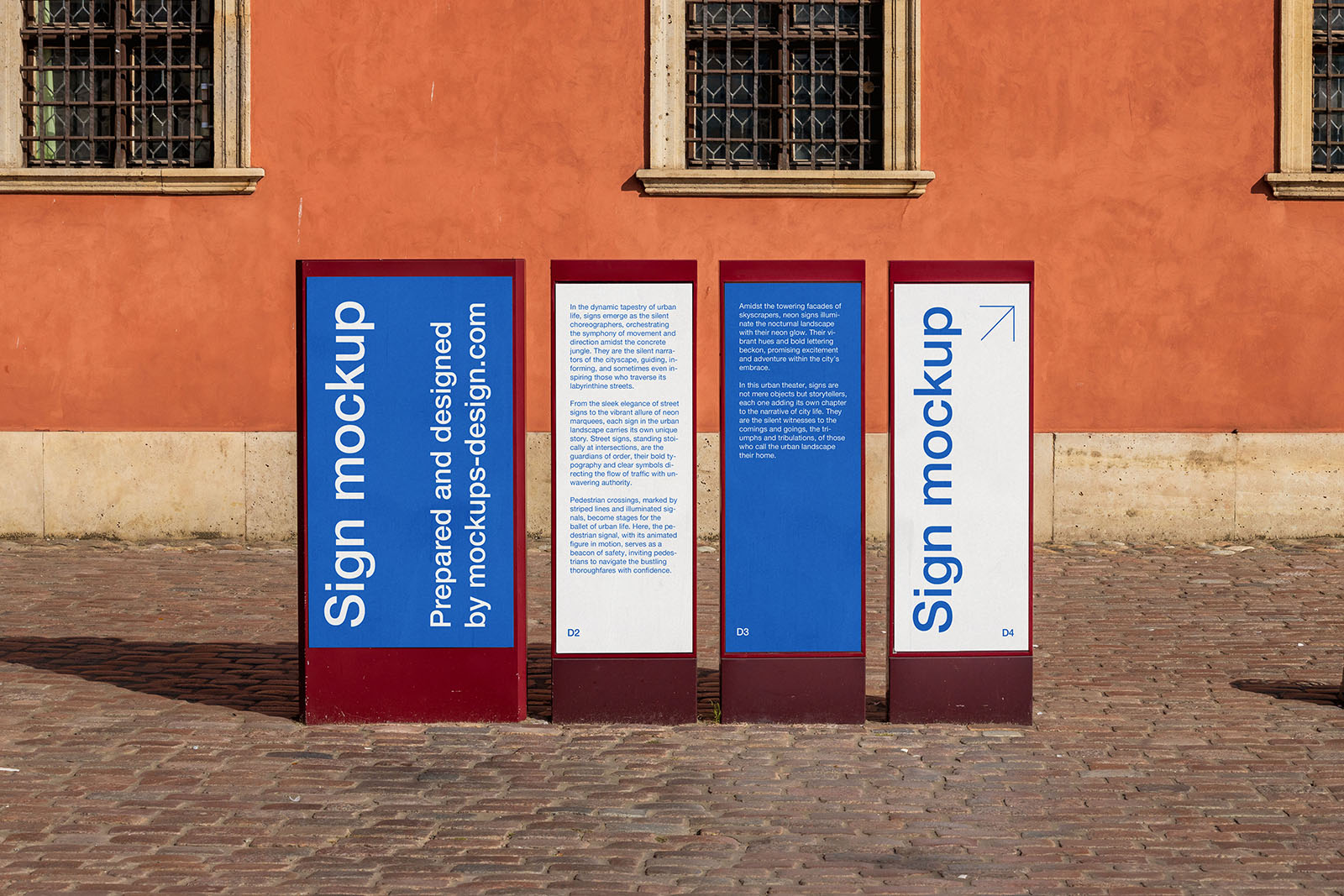 Street vertical signs mockup