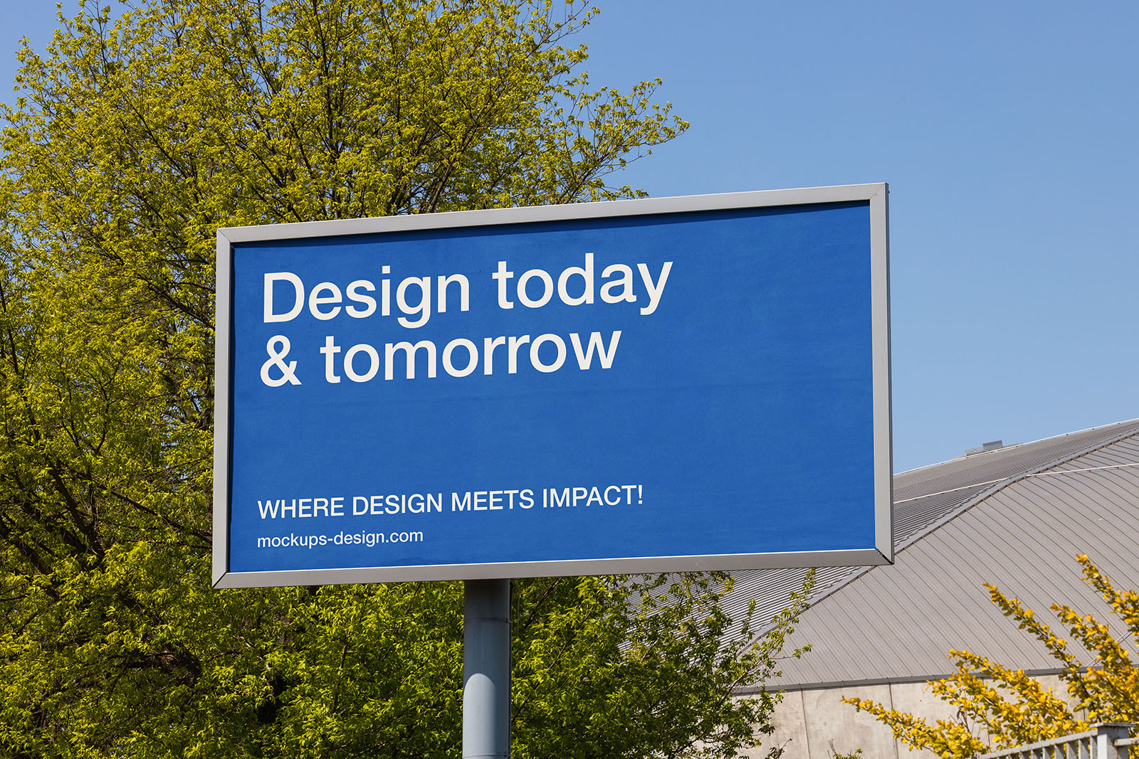 Simple sunny billboard mockup