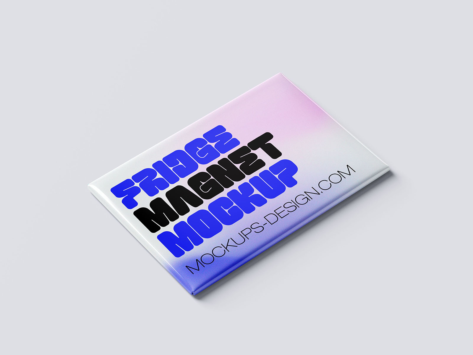 Rectangle fridge magnet mockup