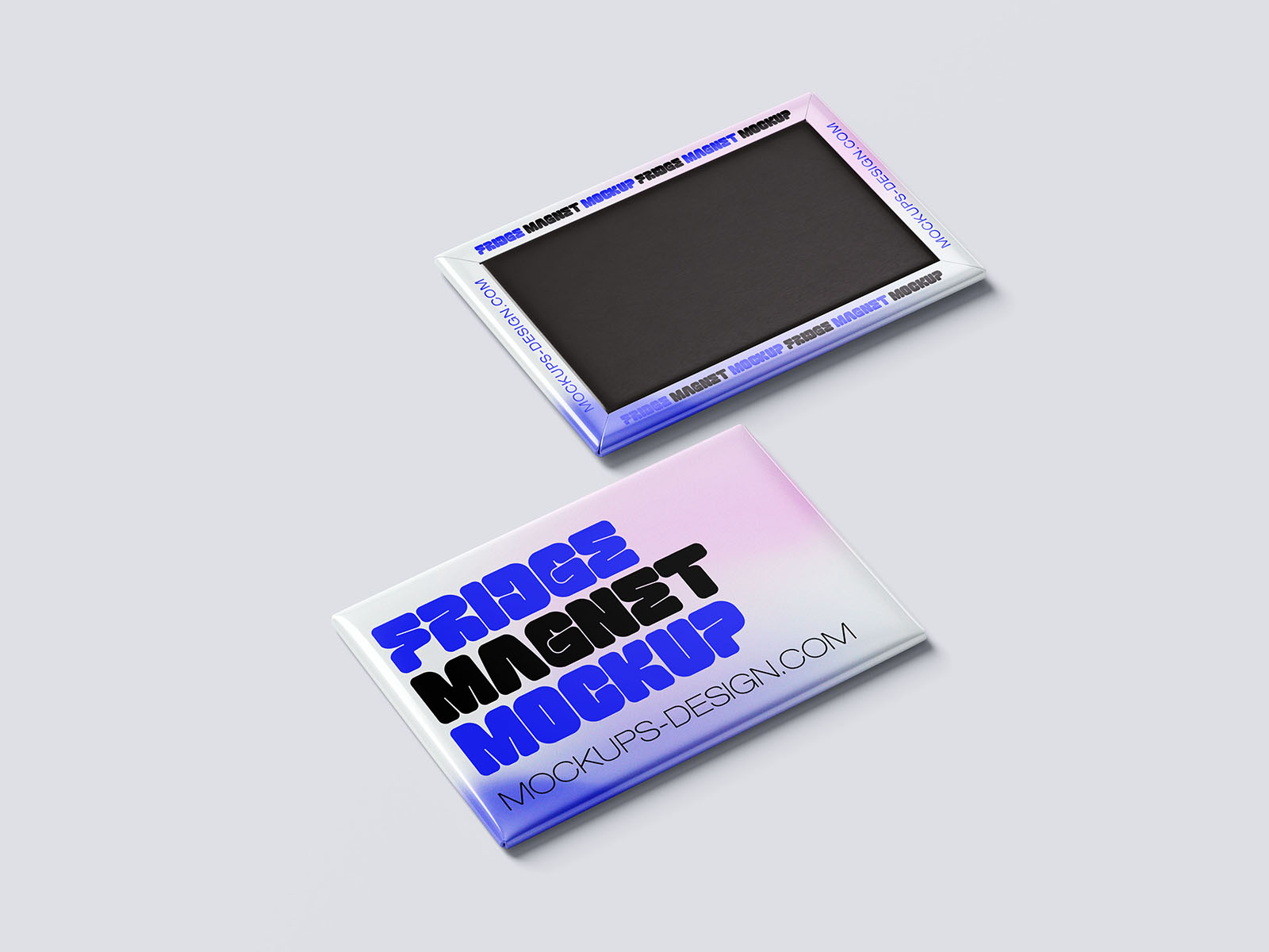 Rectangle fridge magnet mockup