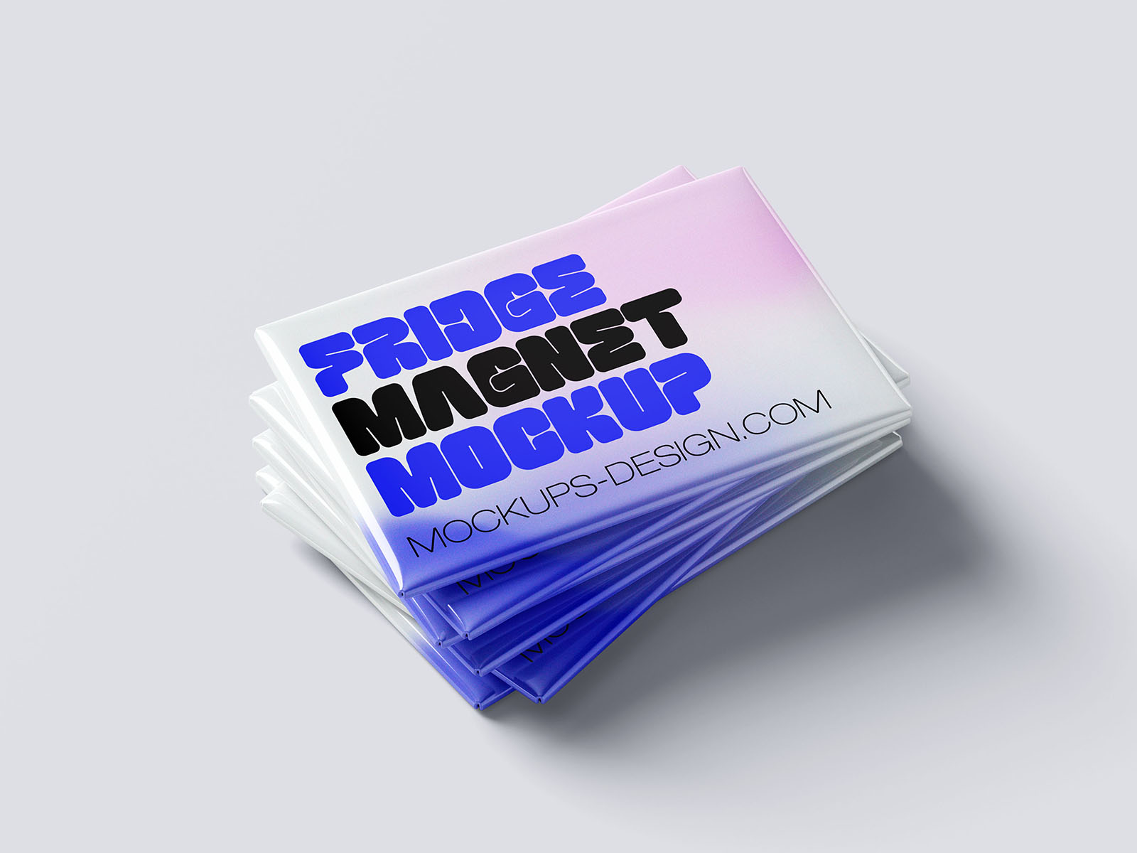 Rectangle fridge magnet mockup