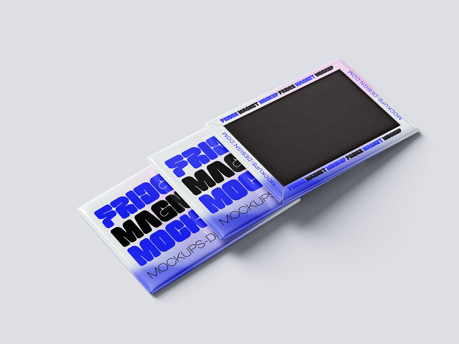 Rectangle fridge magnet mockup