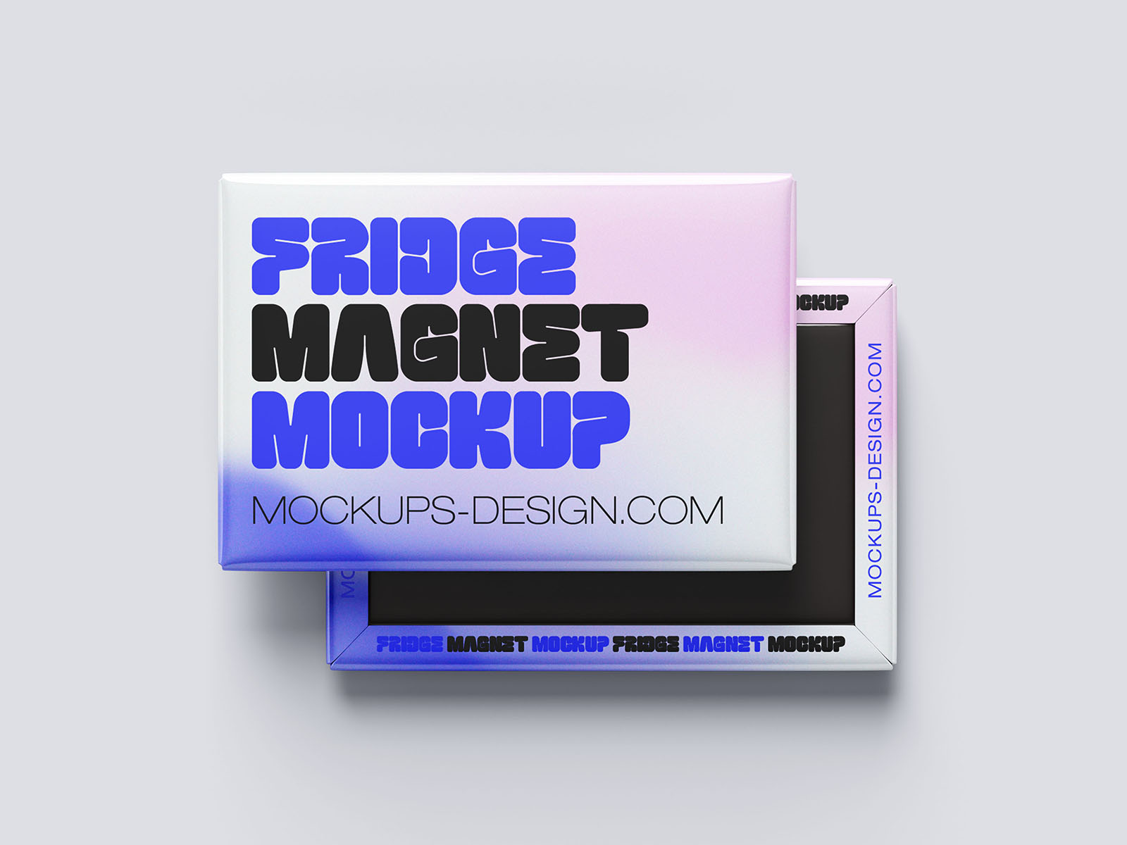 Rectangle fridge magnet mockup