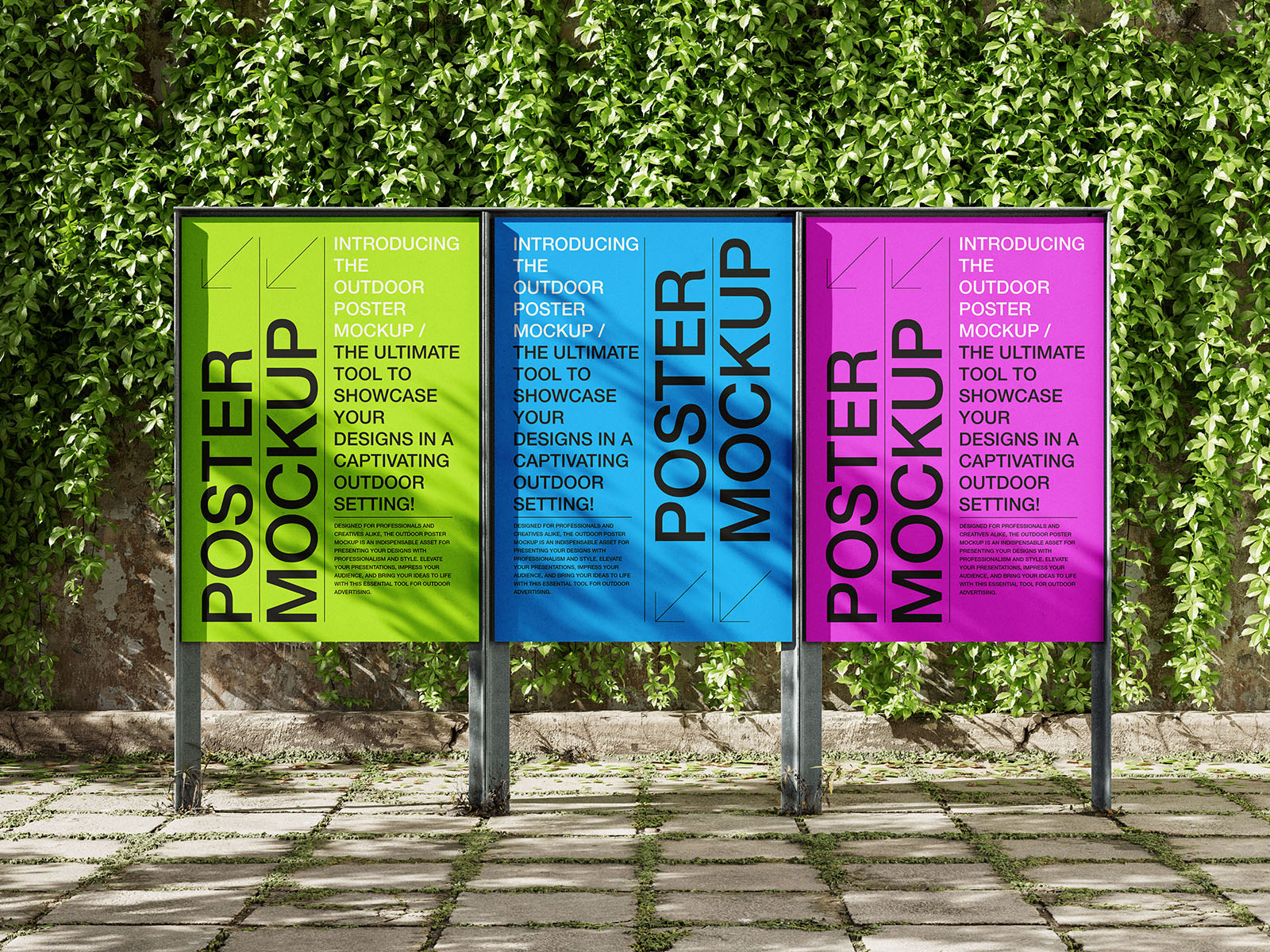Outdoor posters mockup