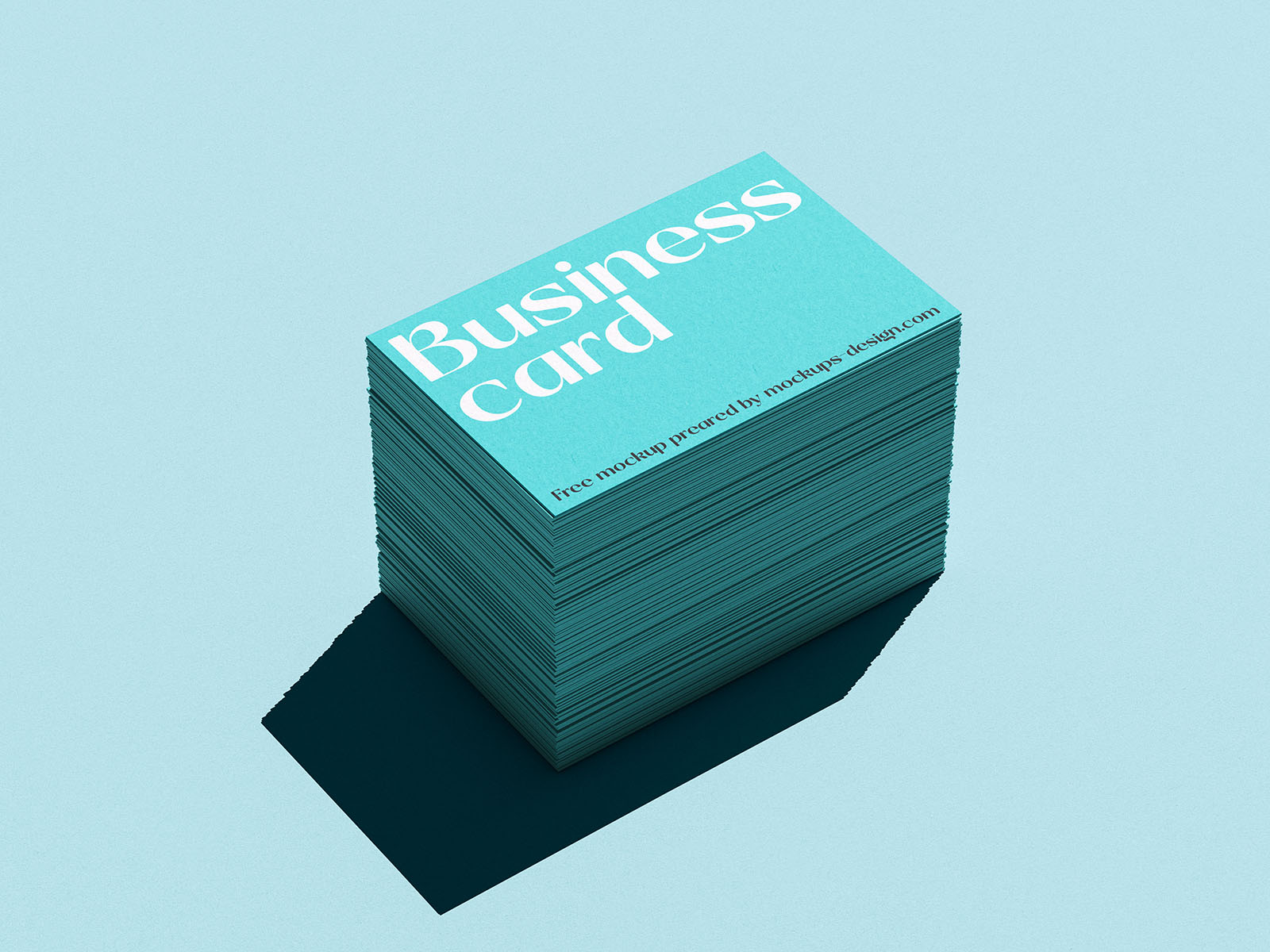 Business card with hars shadow mockup