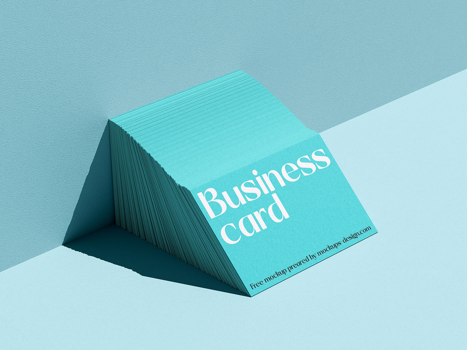 Business card with hars shadow mockup