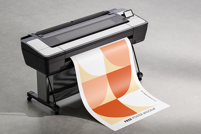 Printing poster mockup