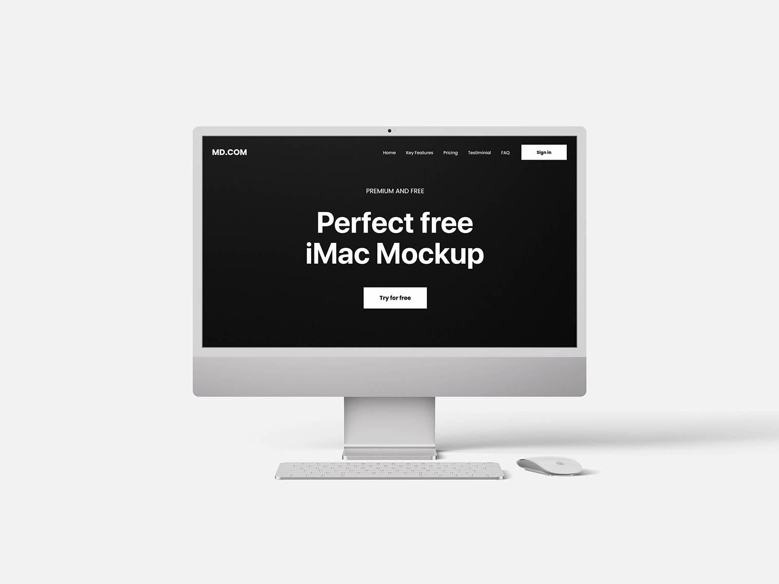 Minimal iMac mockup