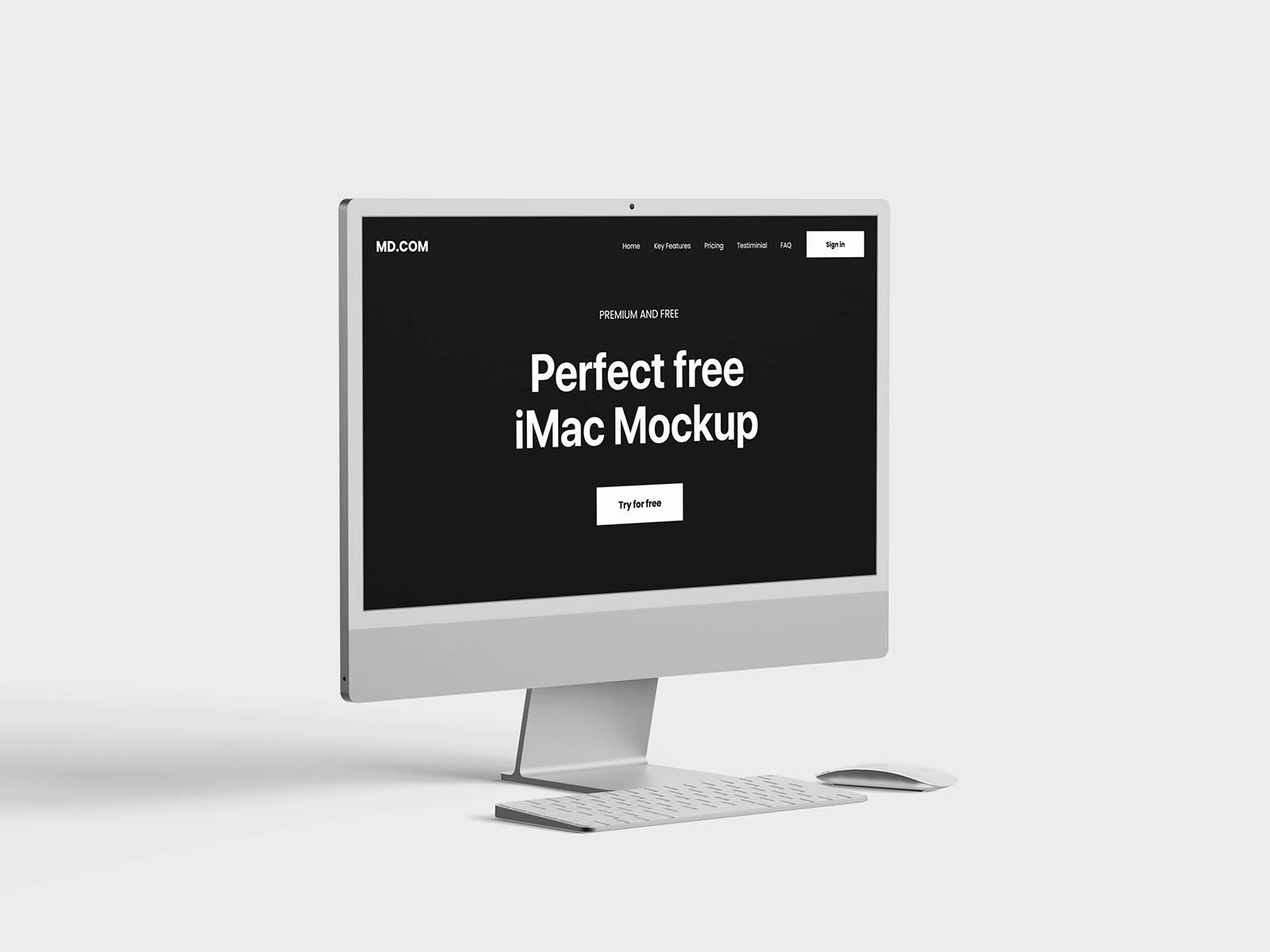 Minimal iMac mockup