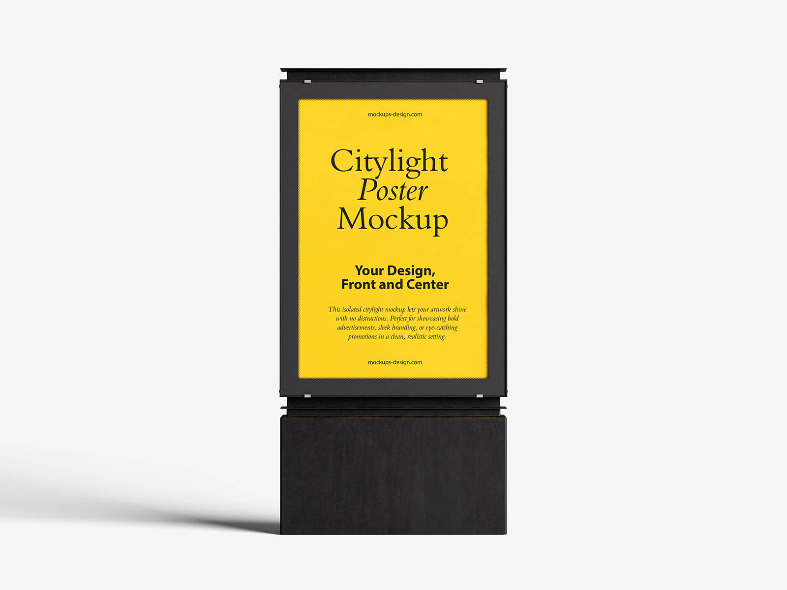 Isolated citylight poster mockup