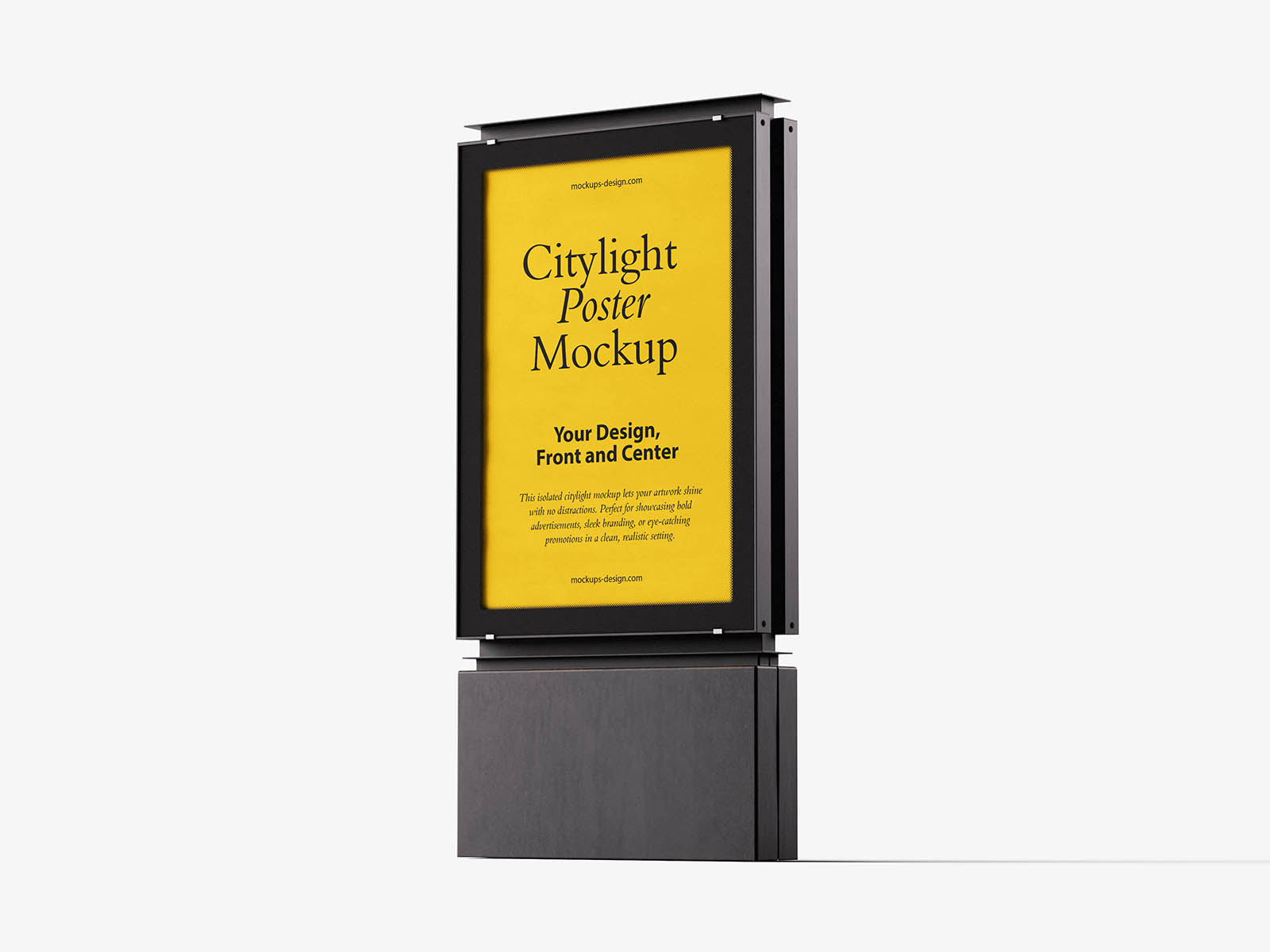 Isolated citylight poster mockup