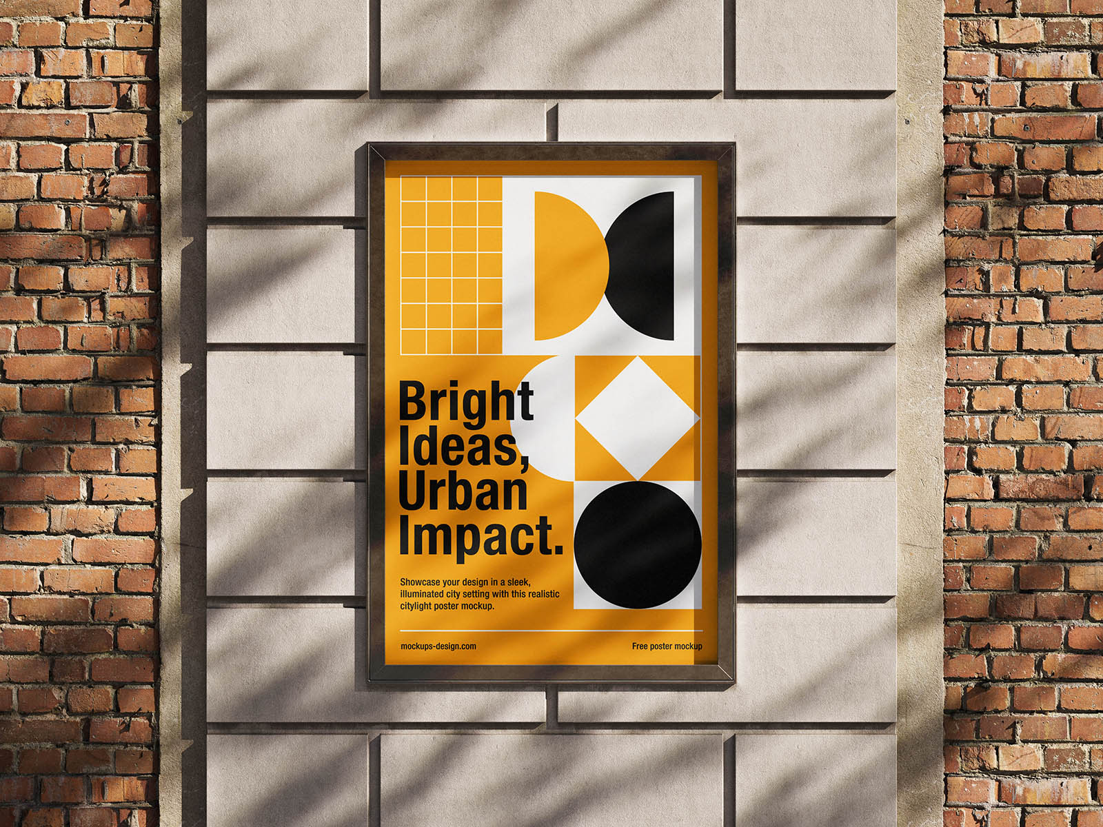 Free citylight poster mockup