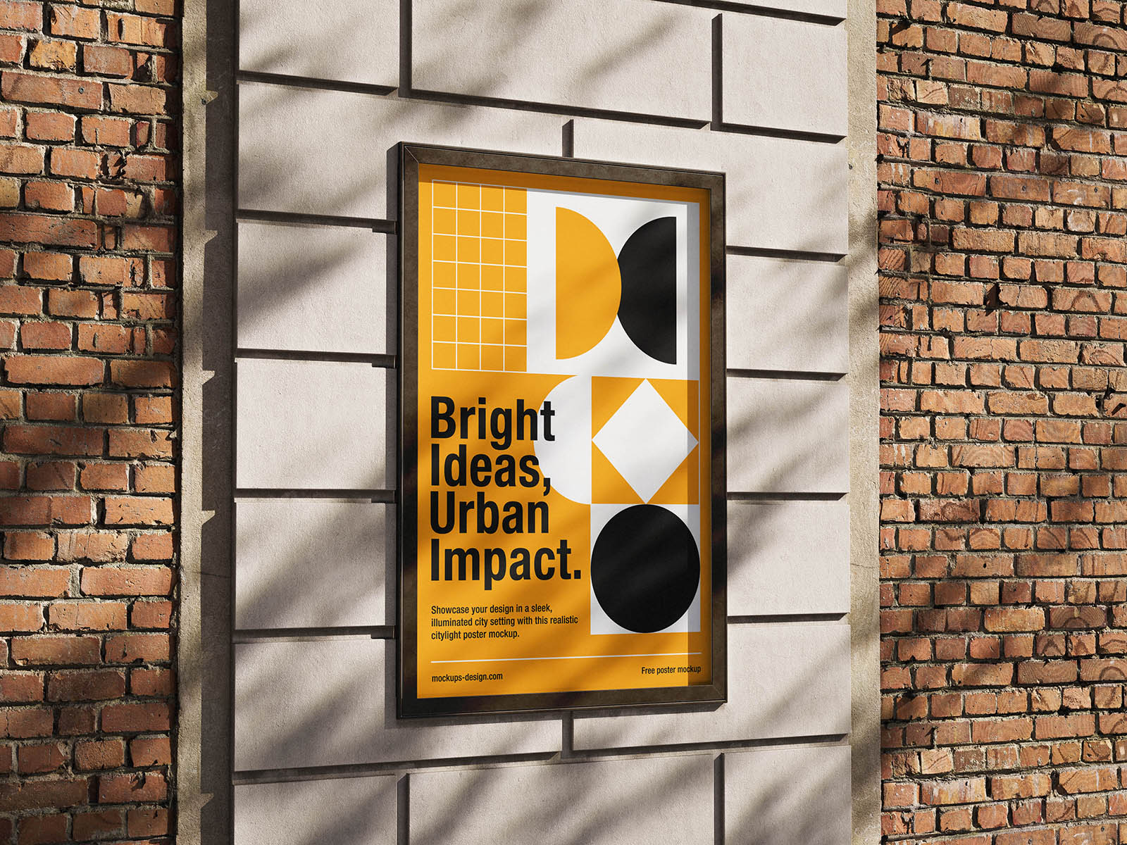 Free citylight poster mockup