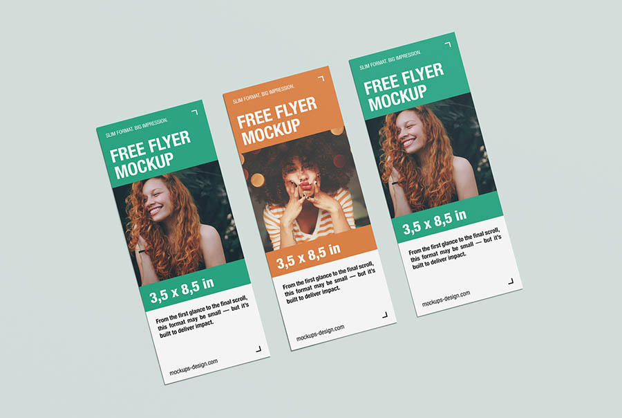 Slim vertical flyer mockup