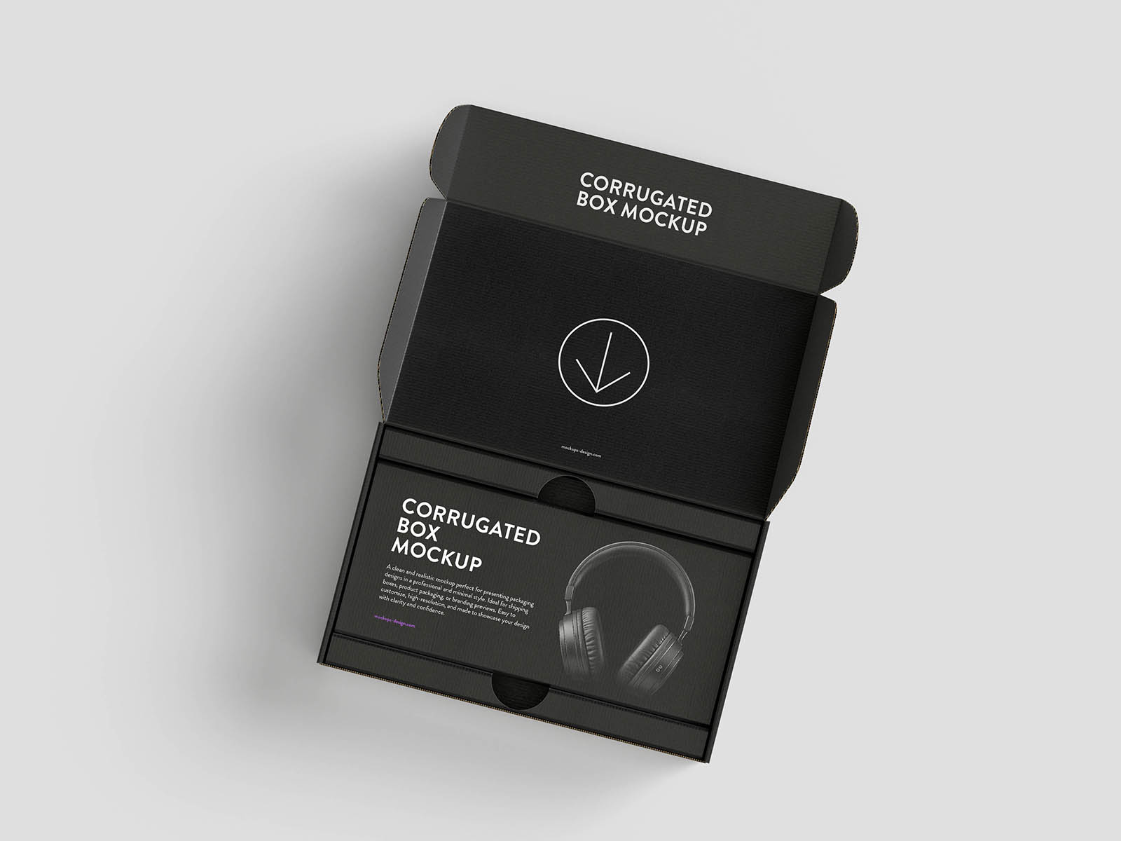 Versatile corrugated box mockup