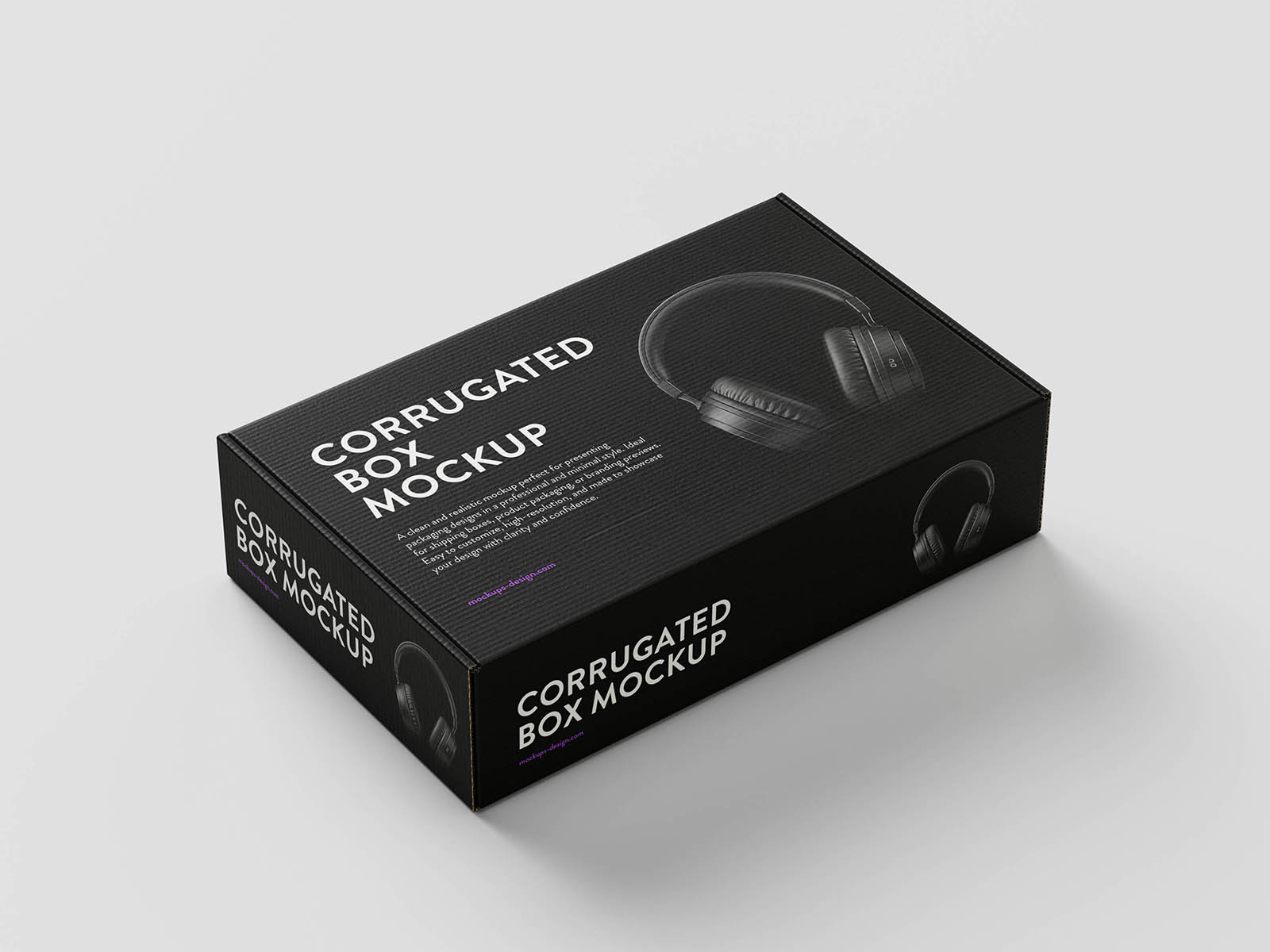 Versatile corrugated box mockup
