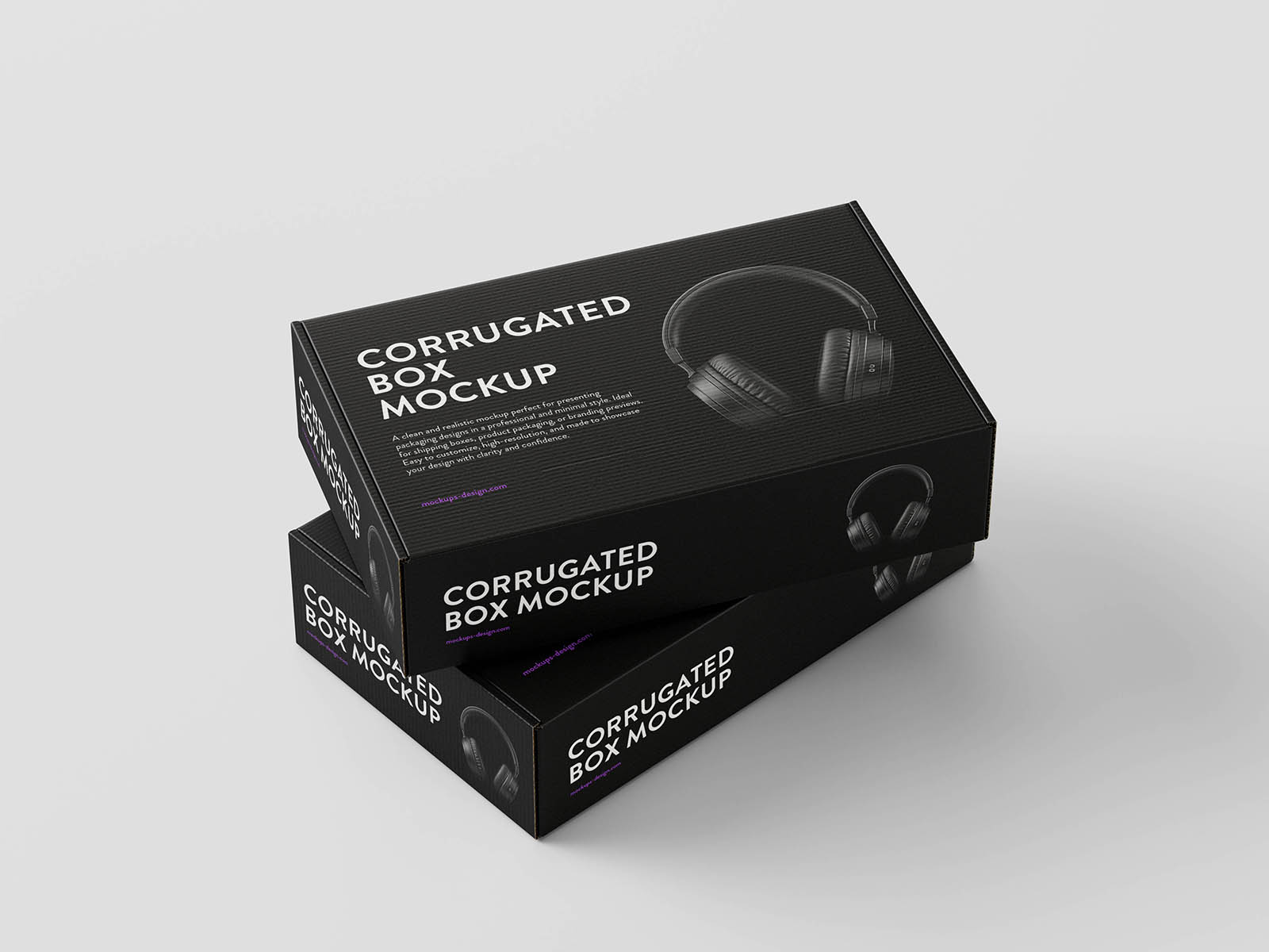 Versatile corrugated box mockup