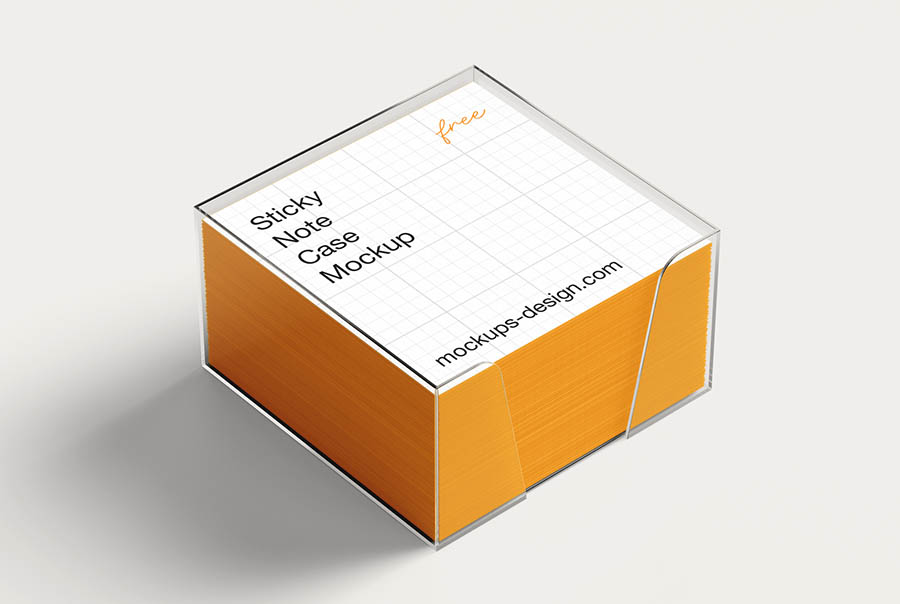 Clean sticky note case mockup